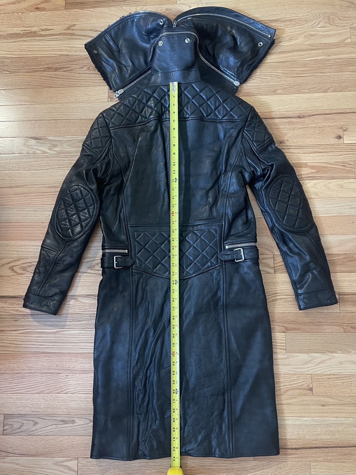Givenchy NEW Givenchy Long Lambskin Moto Coat: Zip off hood Size US M / EU 48-50 / 2 - 16 Thumbnail
