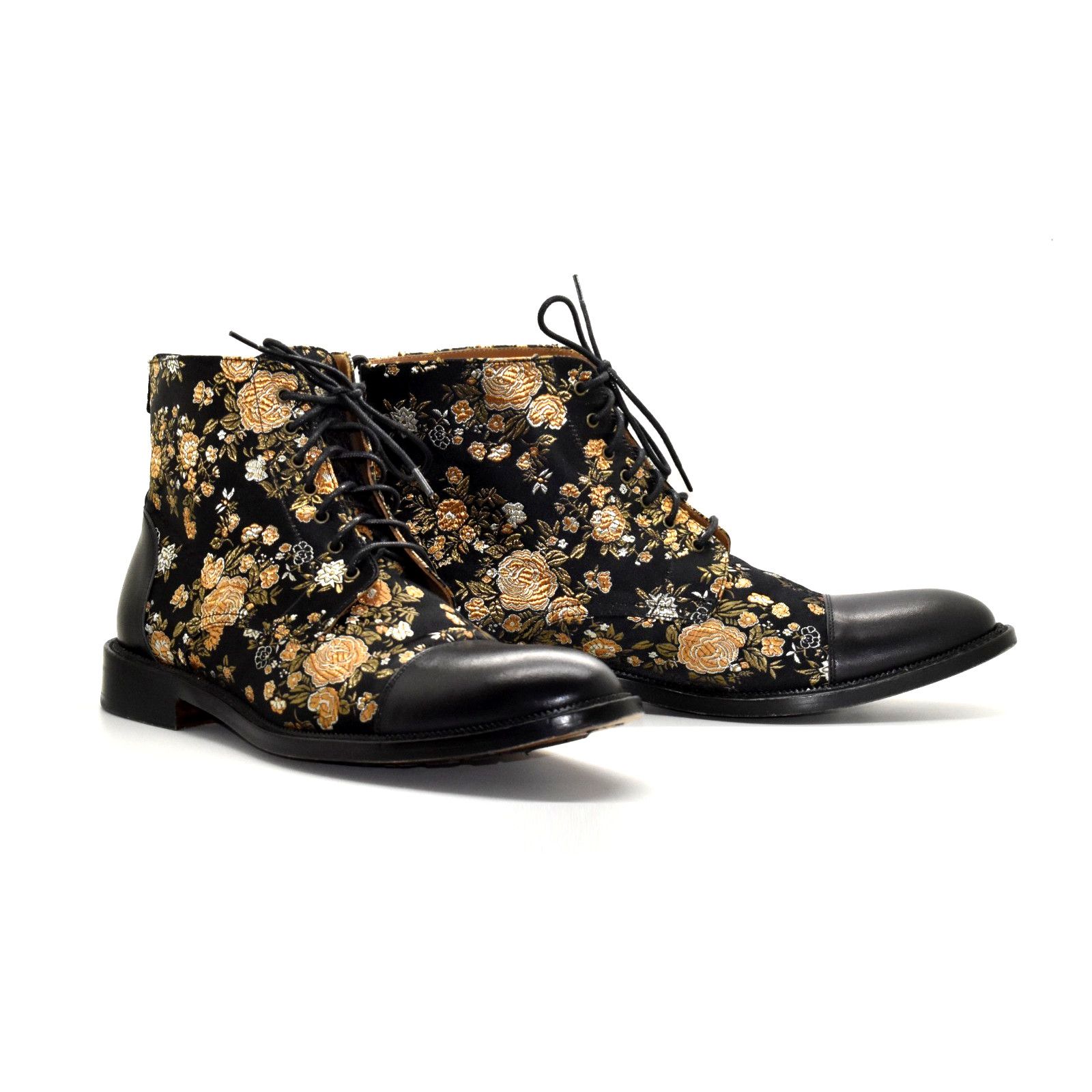 TAFT TAFT The Jack Eden Floral Jacquard Leather Cap Toe Boot 46 Size US 13 / EU 46 - 1 Thumbnail