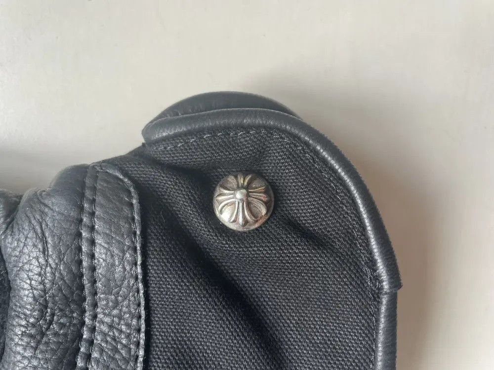 Chrome Hearts Chrome Hearts Silver Button Suede Cross Motorcycle Gloves Size ONE SIZE - 5 Thumbnail