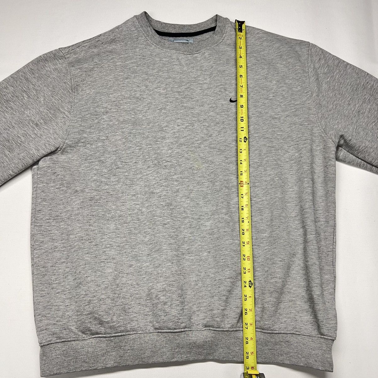 Nike × Vintage Nike Crewneck Grey Sweatshirt Mini Swoosh 90s Made In Turkey Size US XL / EU 56 / 4 - 16 Thumbnail