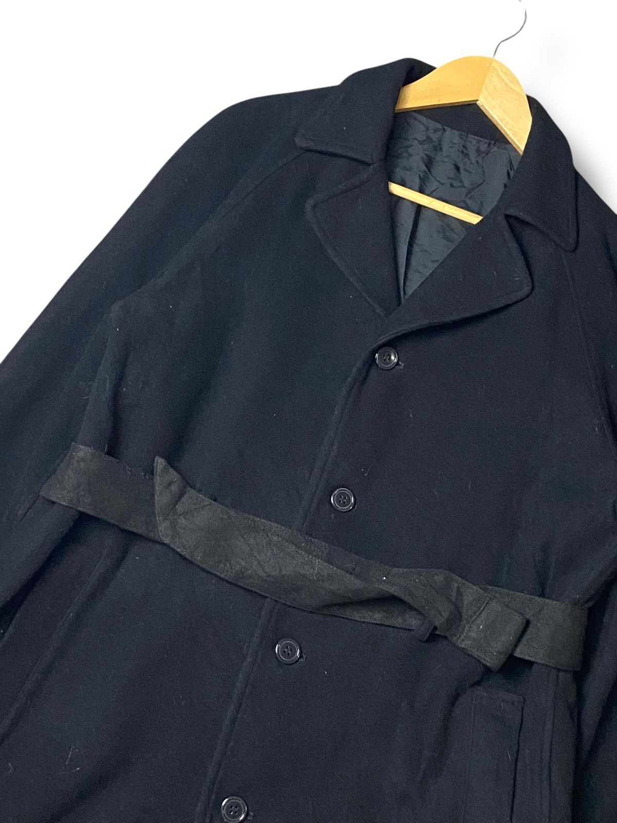 Y's Y’s x Yohji Yamamoto Long Wool Belted Coat (118) Size US XS / EU 42 / 0 - 2 Thumbnail