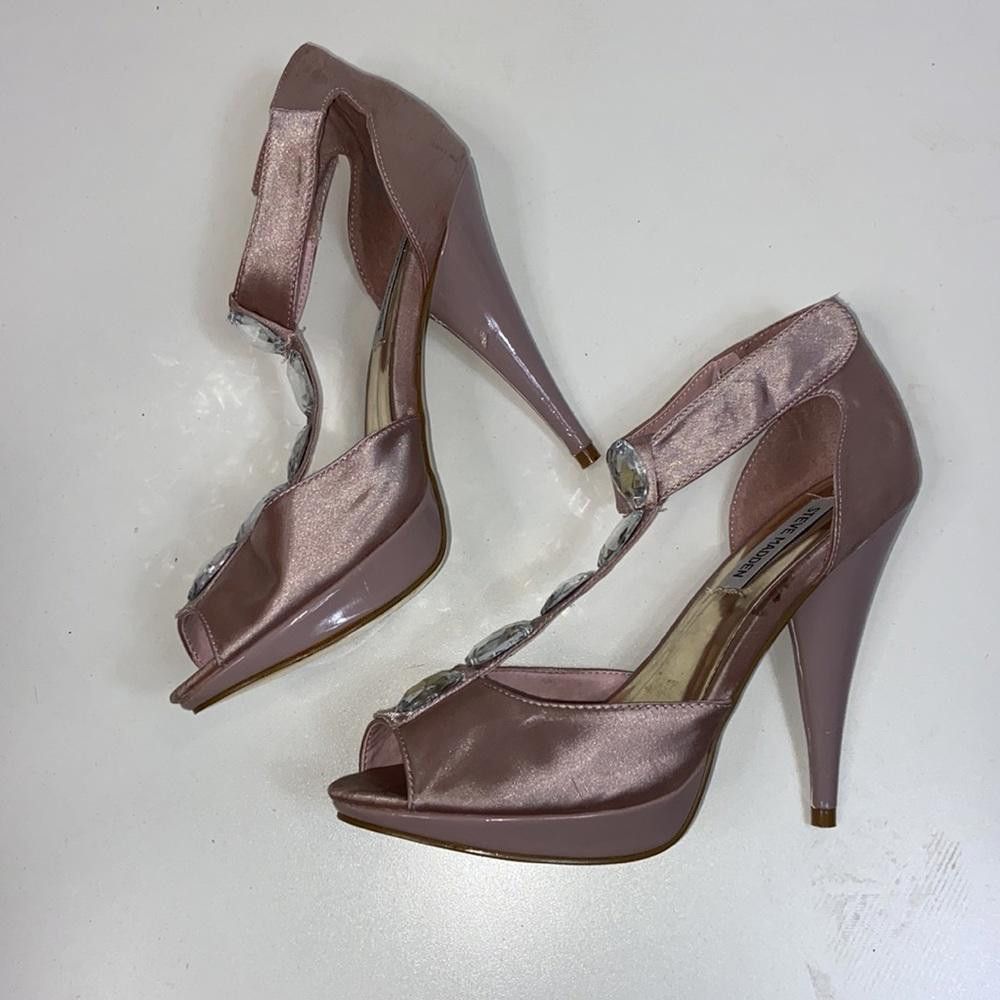Steve Madden Steve Madden l Satin Platform Heels W/ Gemstones 8 Size US 8 / IT 38 - 8 Thumbnail