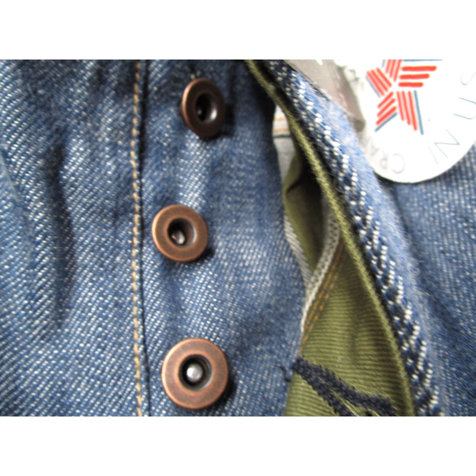 Denime Ruell and Ray Jeans Men 32 Blue Denim Button Fly Regular Fit 5-Pocket USA 30W x 32L Vintage? No (Deadstock look) Size US 32 / EU 48 - 5 Thumbnail