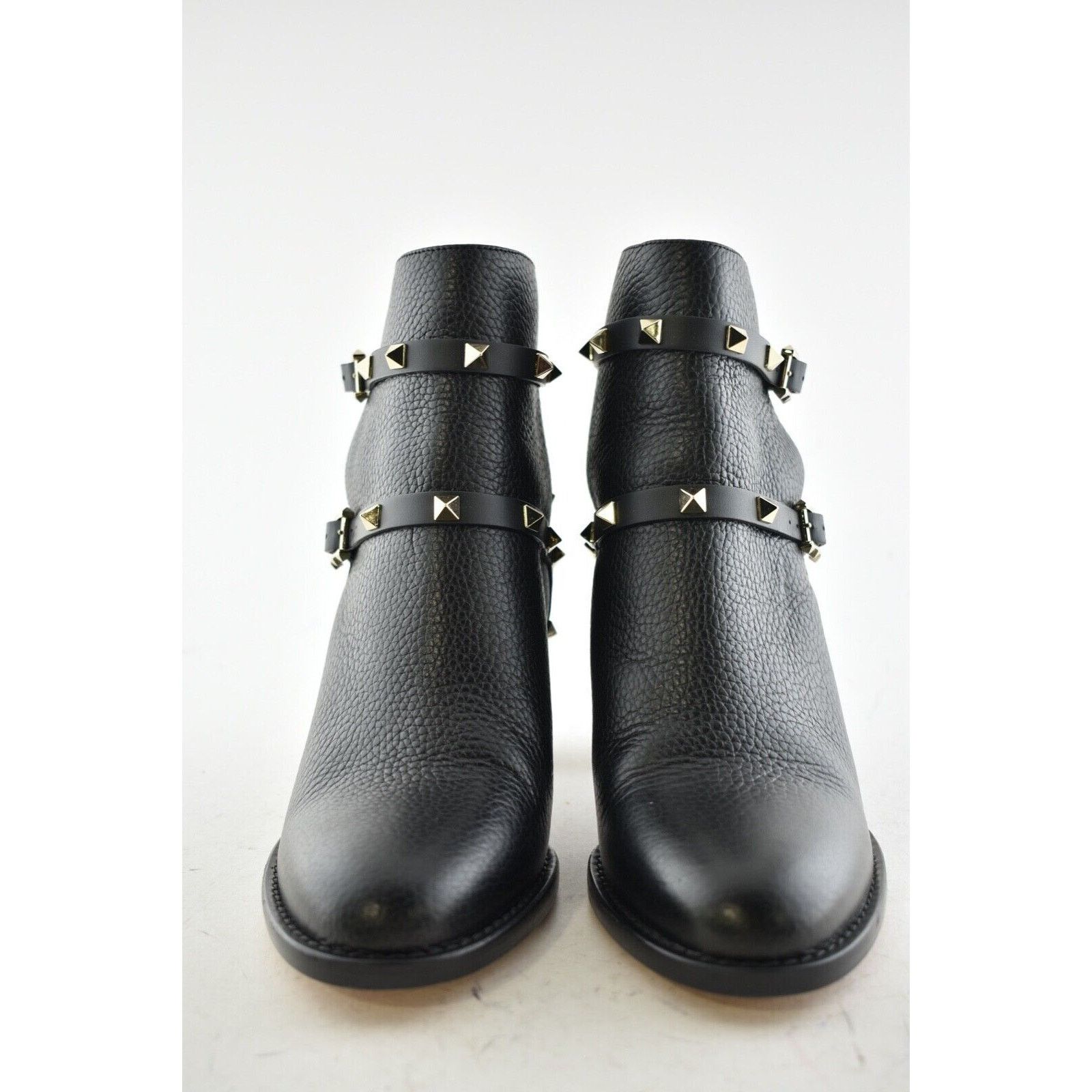 Valentino Valentino Rockstud City 70mm Black Leather Stud Block Heel Size US 6 / IT 36 - 5 Thumbnail