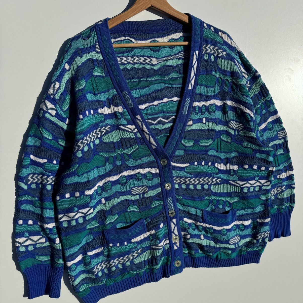 Coogi × Vintage Vintage Cardigan Cable Knit Coogi Style Australian Knit Boxy Size US L / EU 52-54 / 3 - 4 Thumbnail