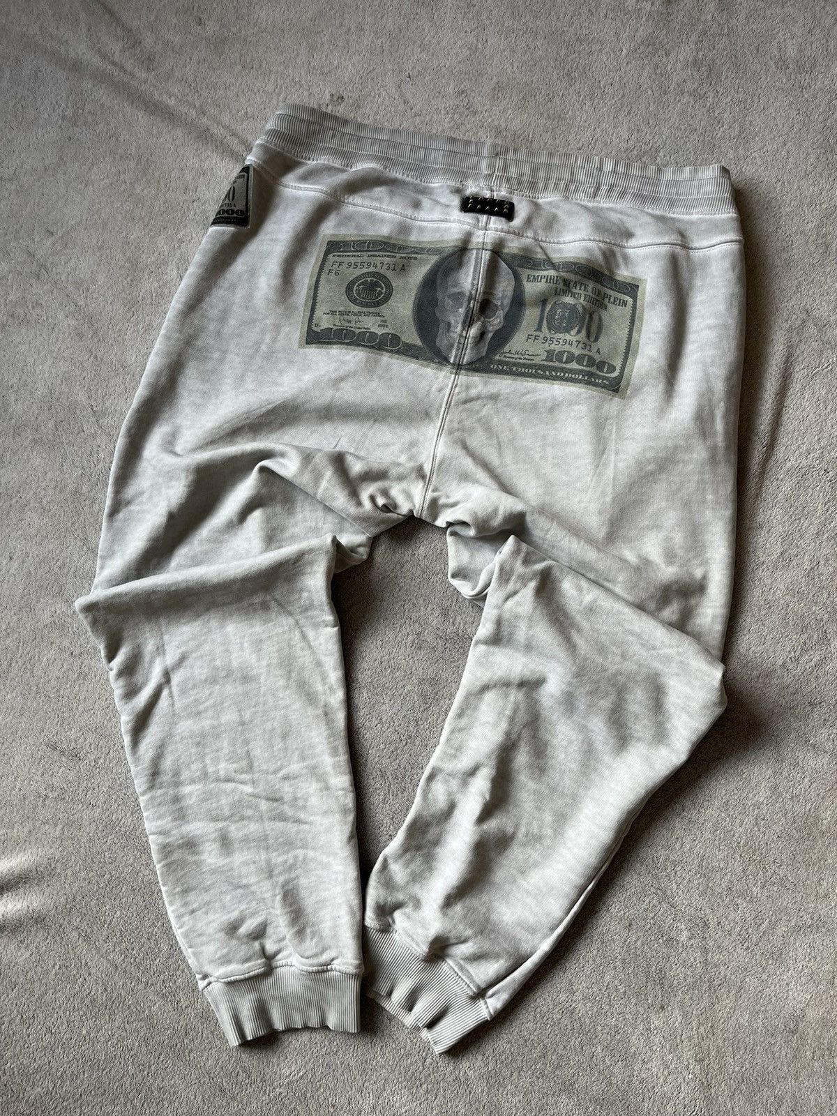 Philipp Plein 1000 Dollar Bill Sweatpants (Grey) Money Luxur