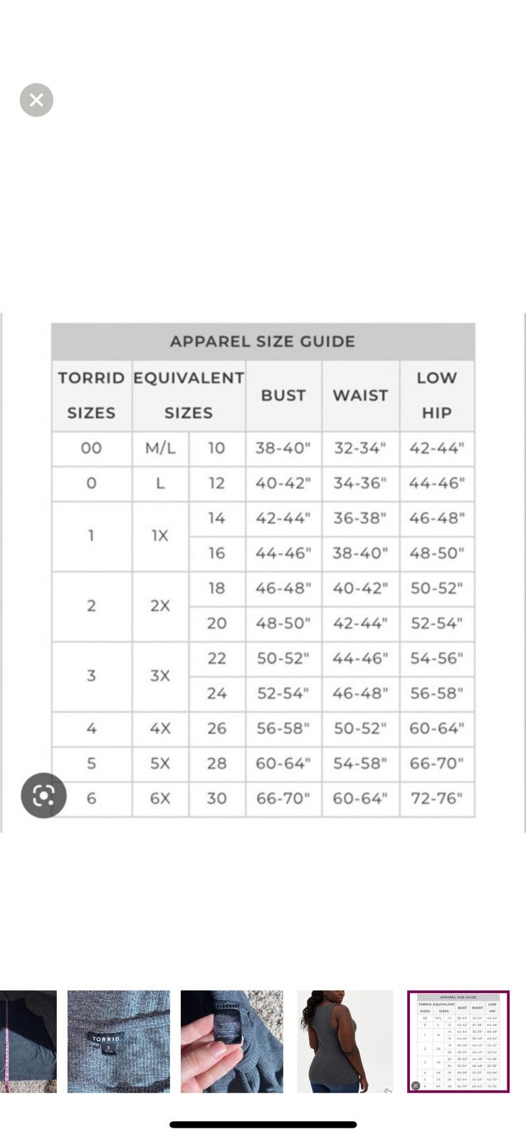 Torrid Torrid 3x rib crew neck lace up tank top Size 3XL / US 20-22 - 6 Thumbnail