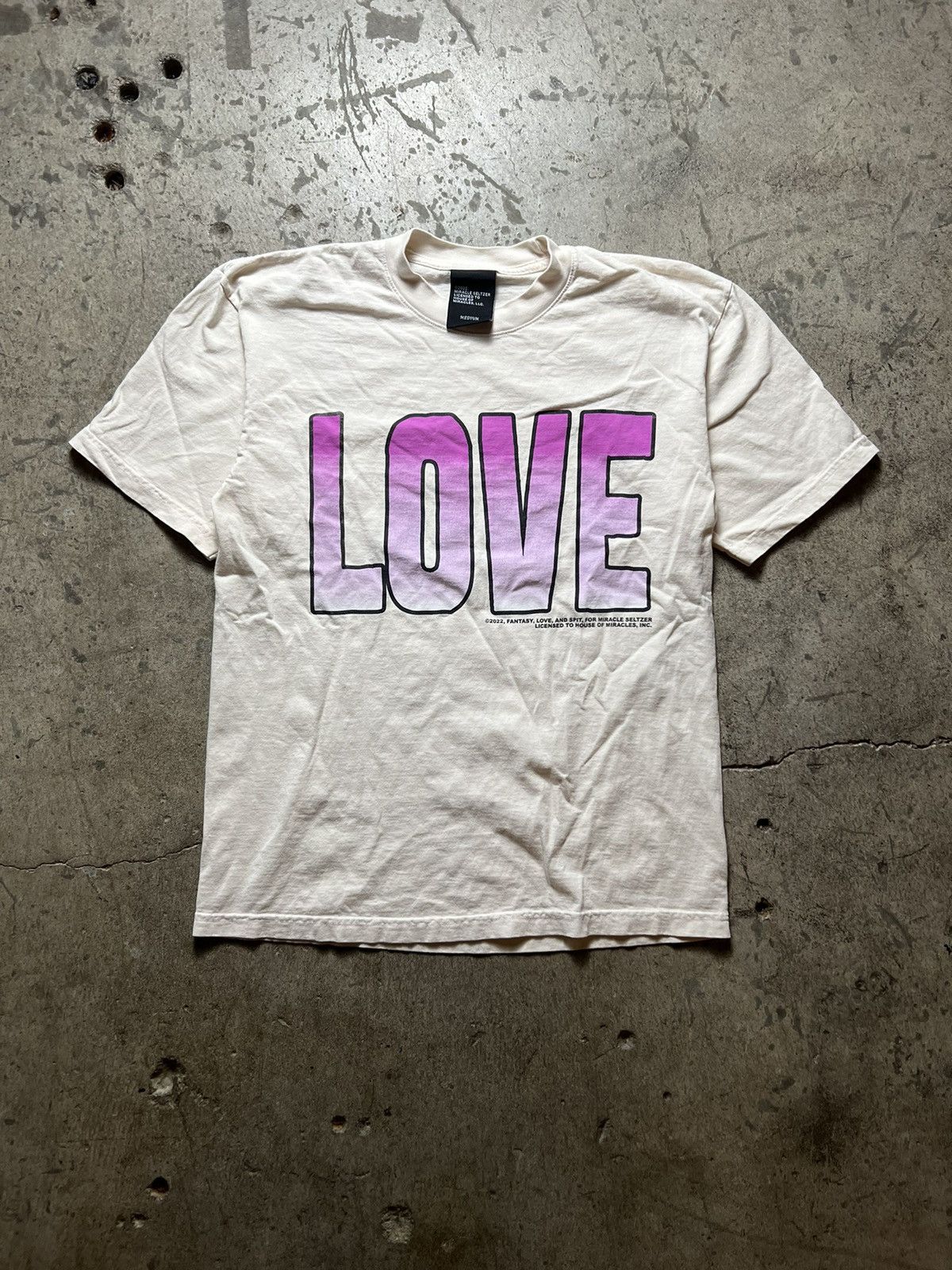 Japanese Brand 2022 miracle seltzer LOVE t shirt sold out rare size M Size US M / EU 48-50 / 2 - 1 Thumbnail