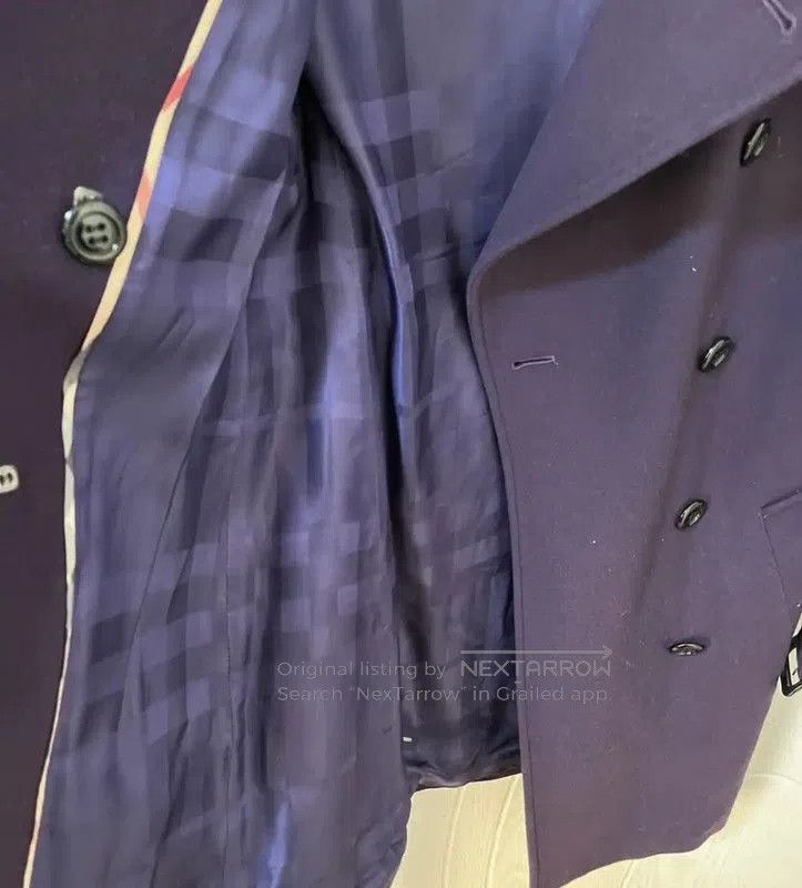 Burberry Burberry Purple Wool Short Coat for Women. Size M / US 6-8 / IT 42-44 - 2 Thumbnail