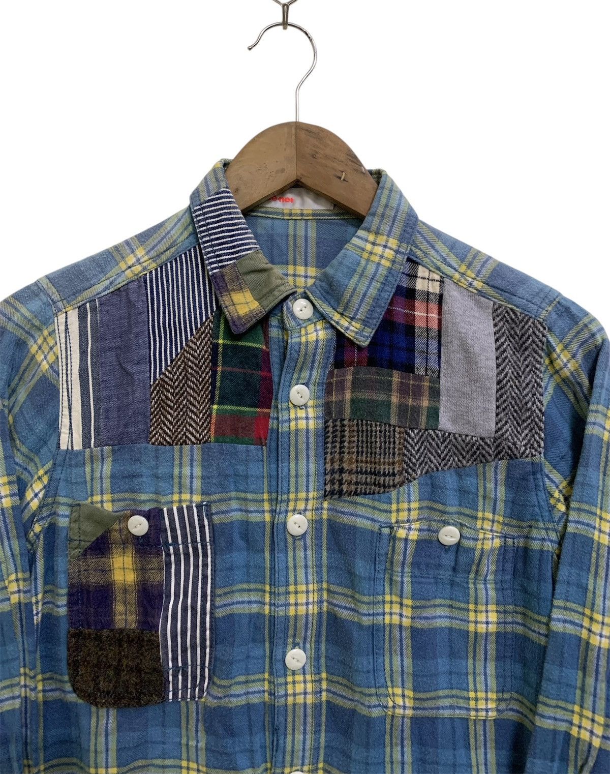 Junya Watanabe 💥Issey Miyake Sashiko Patchwork Button Shirt Size M / US 6-8 / IT 42-44 - 2 Thumbnail