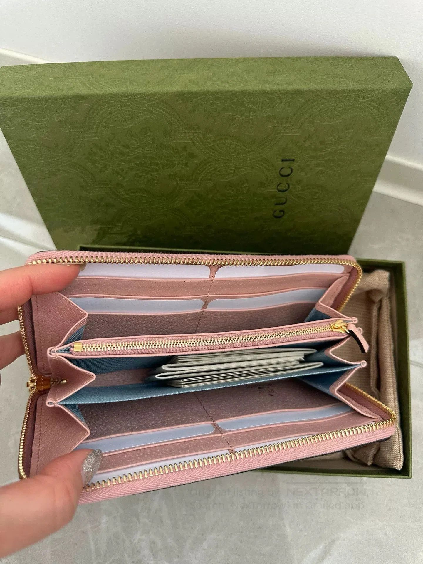 Gucci Gucci Leather Denim Long Wallet Clutch. Size ONE SIZE - 4 Thumbnail