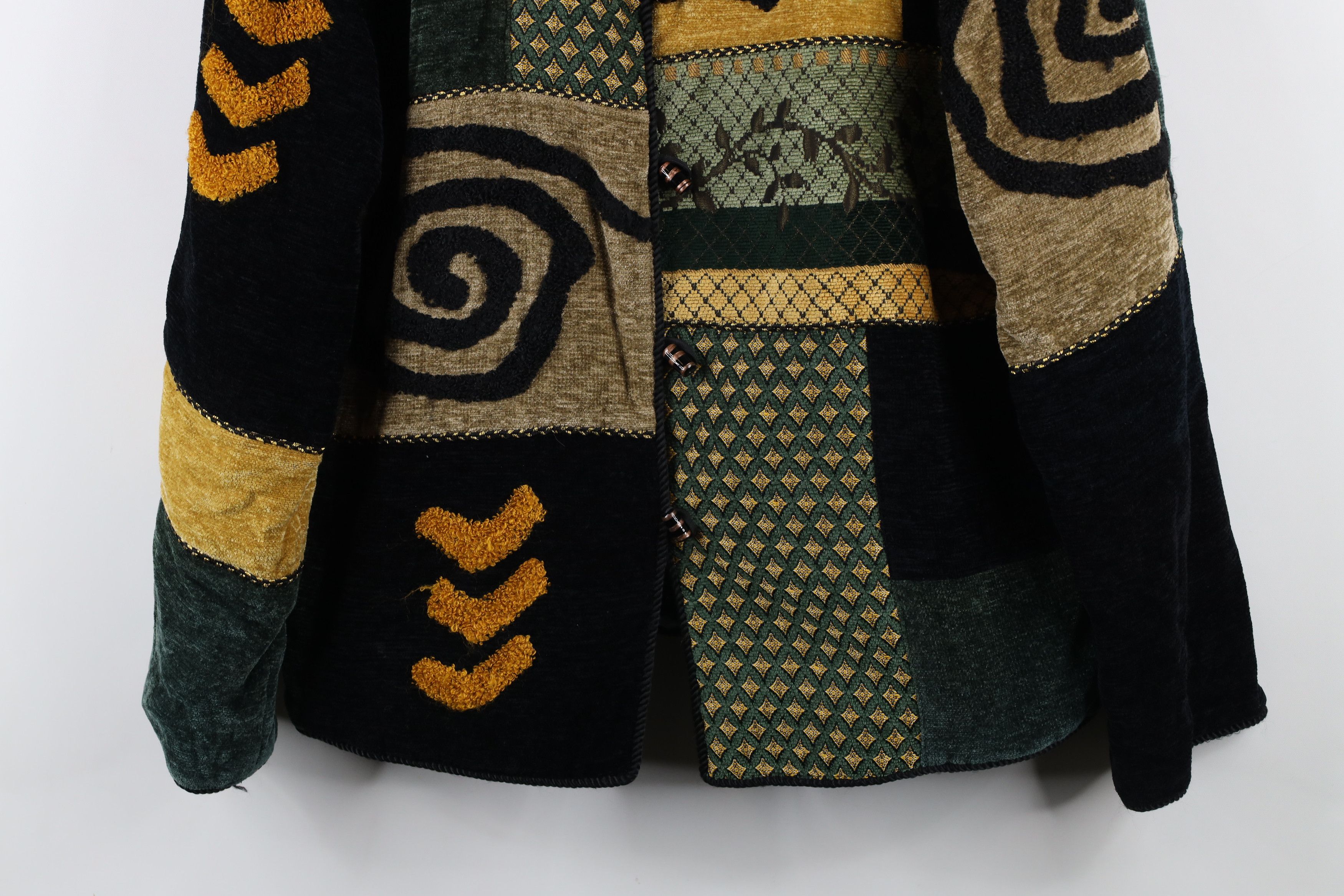 Vintage Vintage 90s Streetwear Patchwork Toggle Button Jacket Size M / US 6-8 / IT 42-44 - 3 Thumbnail