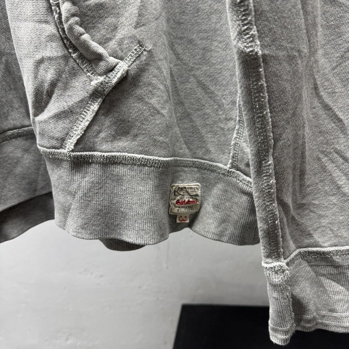 Polo Ralph Lauren Vintage Polo Henley Hoodie Thrashed Distressed Faded Grunge Size US XXL / EU 58 / 5 - 5 Thumbnail