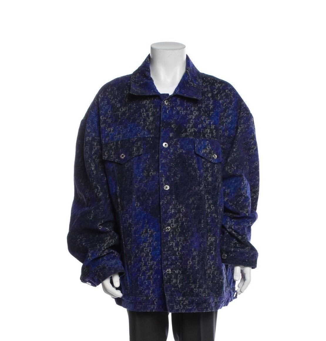 Off-White OFF-WHITE VELVET BUTTON DOWN JACKET Size US XL / EU 56 / 4 - 1 Thumbnail