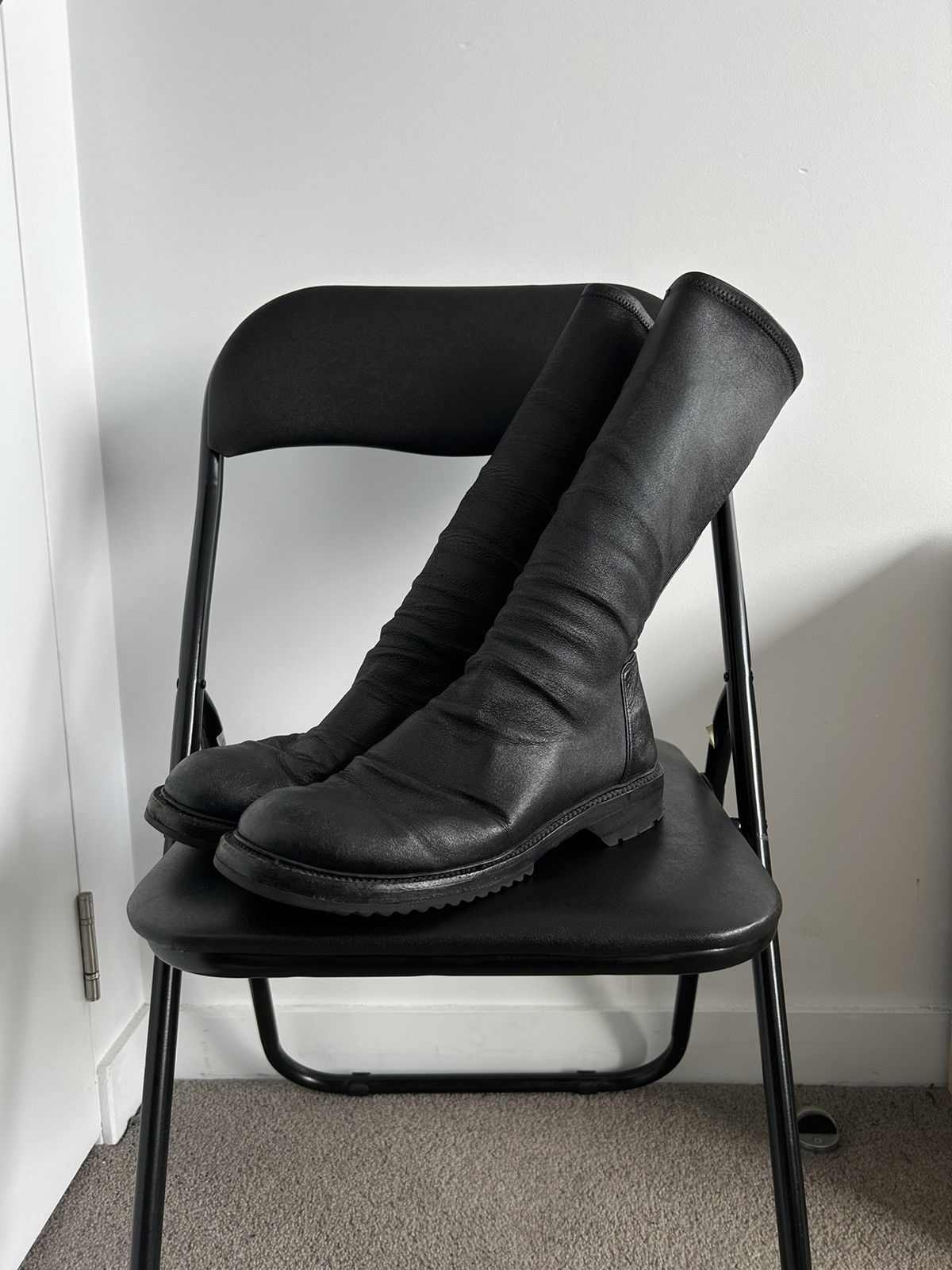 image of Rick Owens Army Sole Creeper Sock Boots in Black, Men's (Size 11)