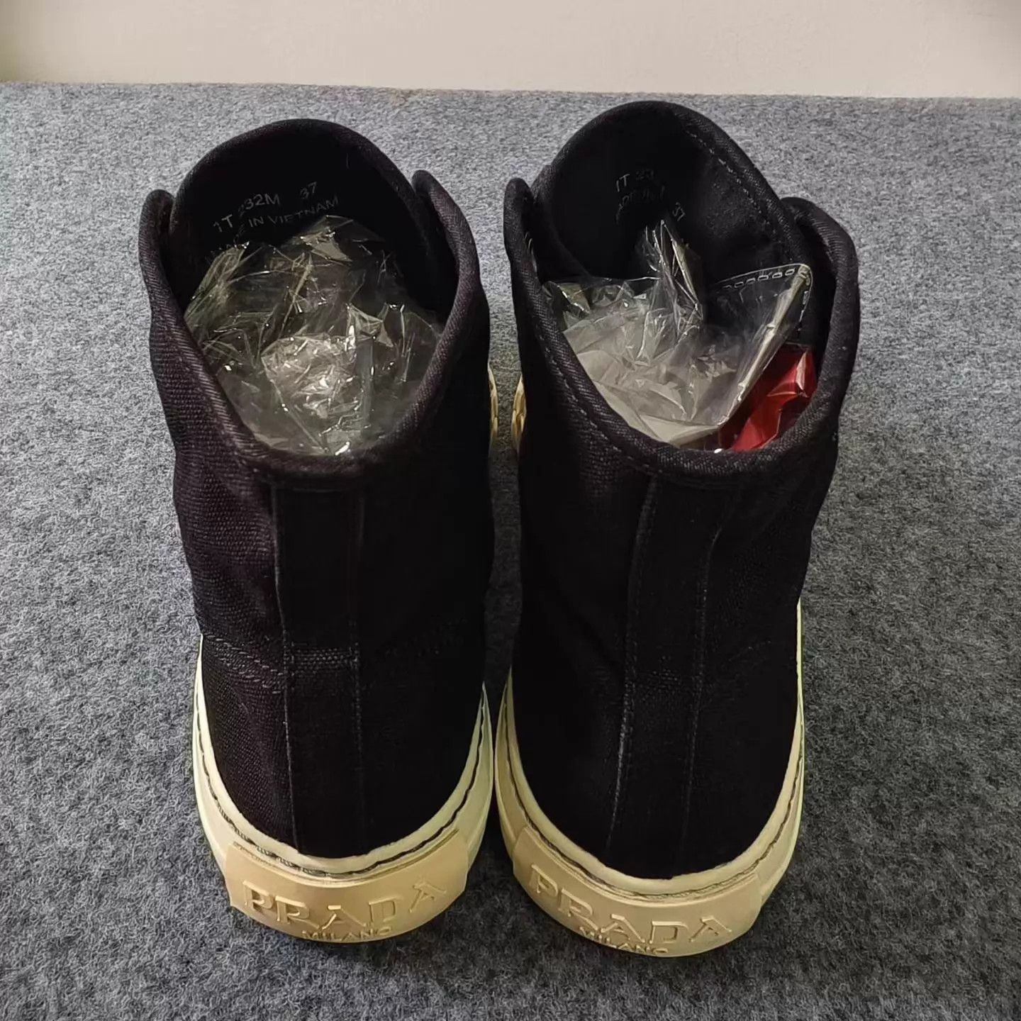 Prada PRADA Triangle Logo High-Top Sneaker 37 99 Size US 6.5 / IT 36.5 - 5 Thumbnail