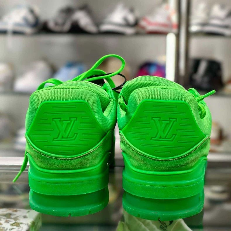 Louis Vuitton LV Trainer Fluorescent Green Sneaker Size 7-2506 Size US 7 / EU 40 - 4 Thumbnail