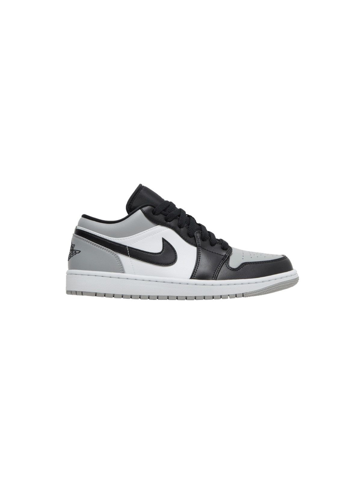image of Jordan Nike Air Jordan 1 Low Shadow Toe Light Smoke Grey Shoes in Lt Smoke Grey/Black/White (Size 1