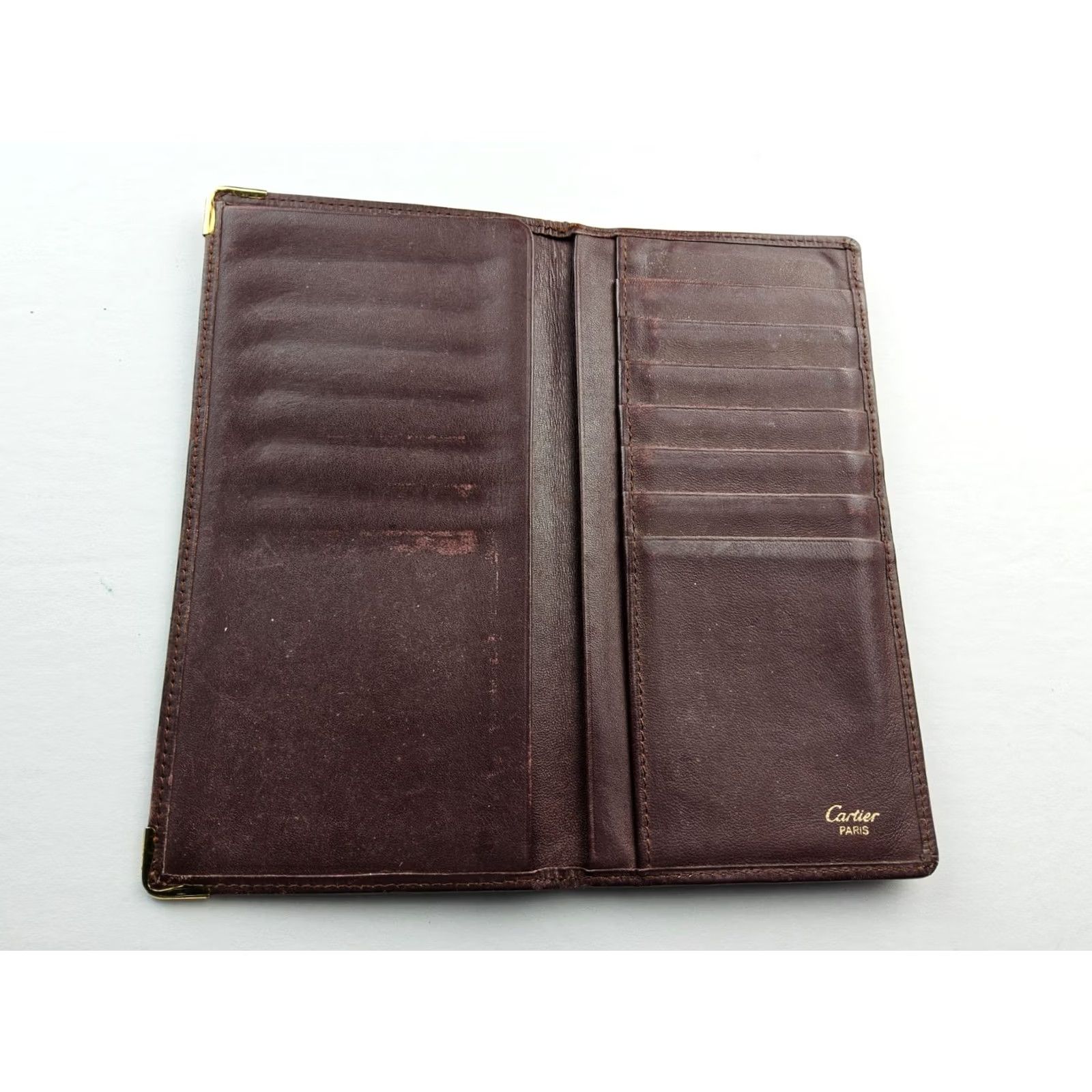 Cartier Cartier Wallet Burgundy Leather Folding Full Size Long Wallet Women Size ONE SIZE - 5 Thumbnail