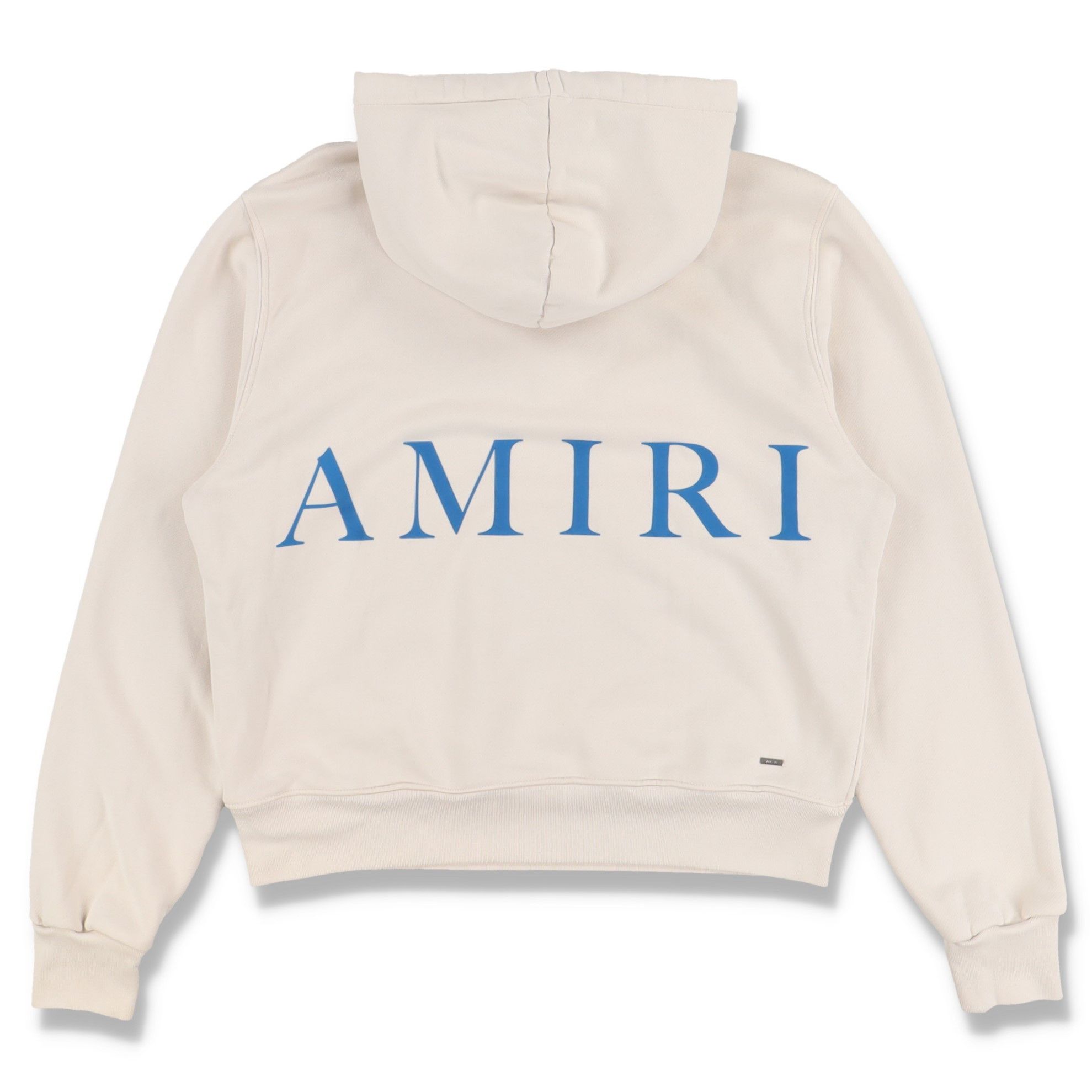 image of Amiri Alabaster And Blue Large Logo Oversized Hoodie, Men's (Size Small)