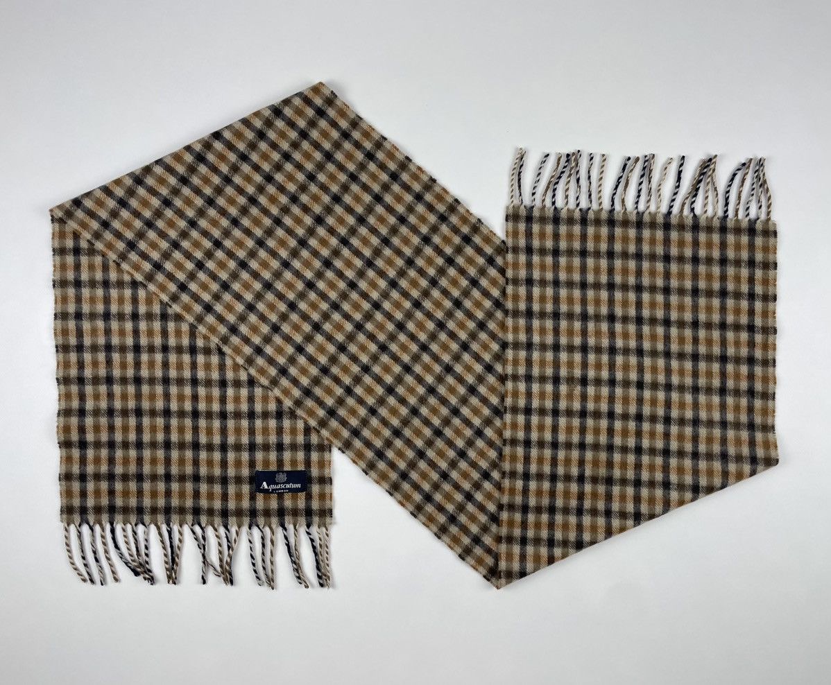 Aquascutum Aquascutum Vintage Cashmere Scarf Size ONE SIZE - 5 Thumbnail