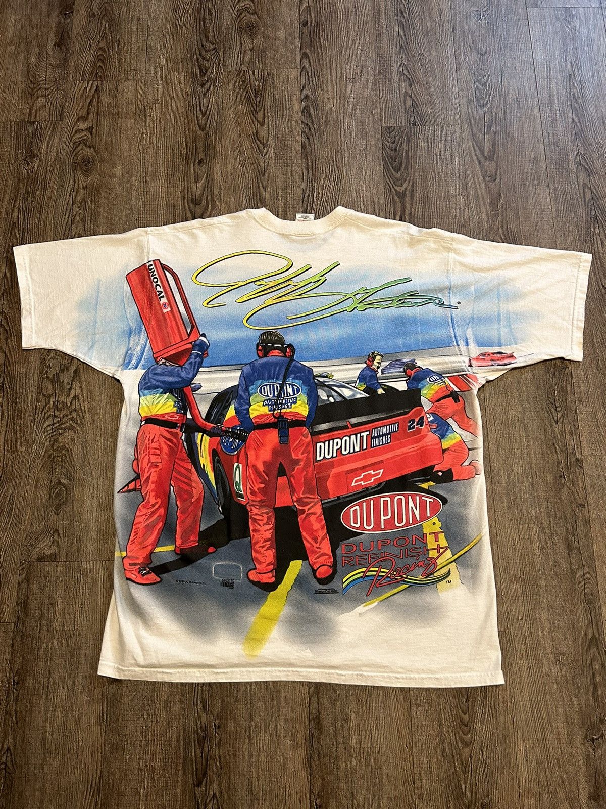 Chase Authentics × Japanese Brand × NASCAR Vintage 1996 AOP Jeff Gordon All Over Print NASCAR Shirt Size US XL / EU 56 / 4 - 7 Thumbnail