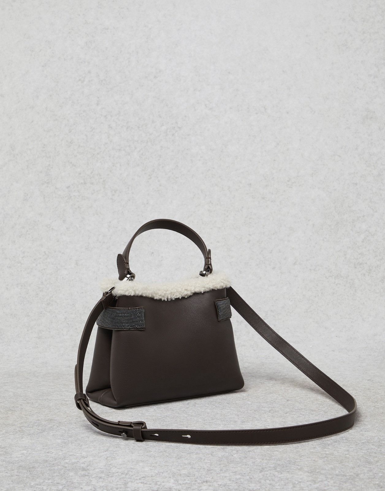 Brunello Cucinelli o1la1rc1a0225 Size: OS / Leather Bag in Brown Size ONE SIZE - 2 Thumbnail