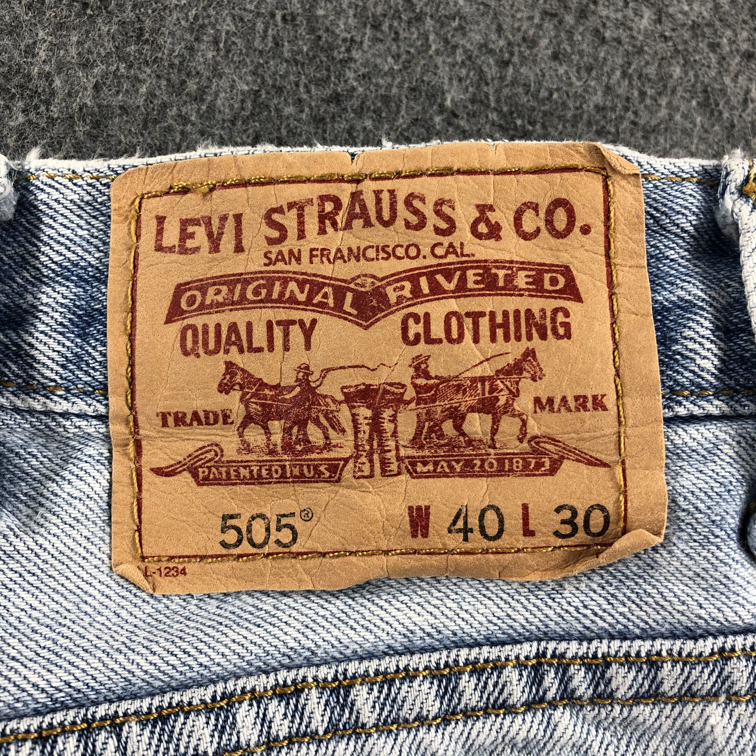 Levi's Vintage Light Wash Levis 505 Jeans-J2466 Size US 40 / EU 56 - 5 Thumbnail