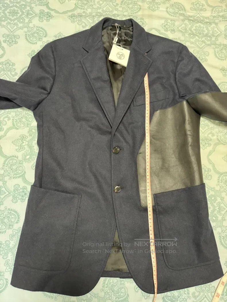 Hermes Hermes Wool Leather Blazer Jacket, 100% Wool + Calf Leathe Size 50R - 5 Thumbnail