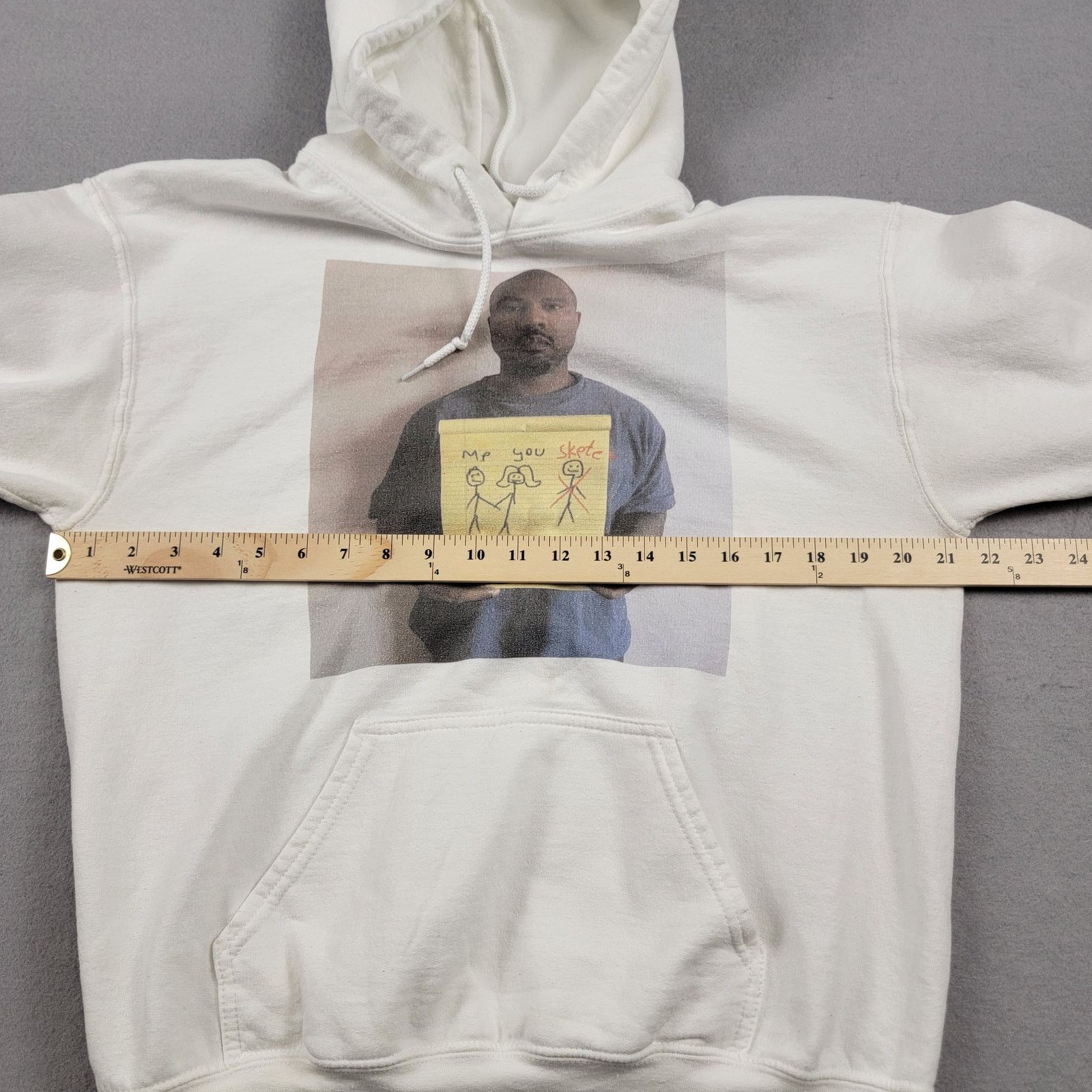 Kanye West Kanye Me You and Skete White Hoodie Sz M (538) Size US M / EU 48-50 / 2 - 7 Thumbnail