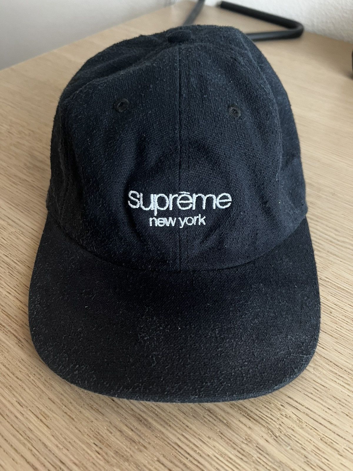 Number (N)ine × Supreme Supreme Number Nine 6 Panel Cap Black