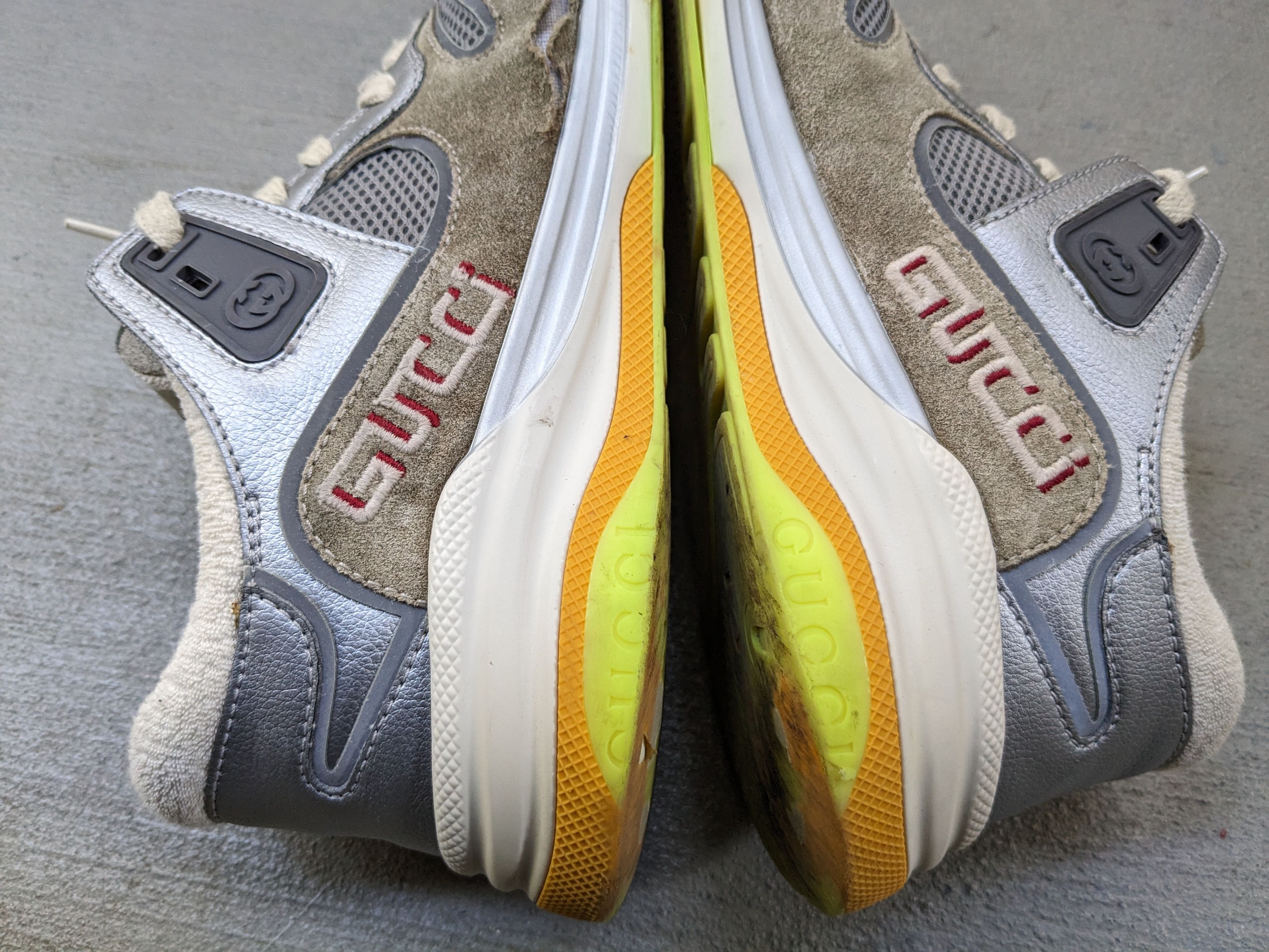 Gucci Gucci Ultrapace Sneakers Size 9 Gray Silver BEATERS Size US 9 / EU 42 - 5 Thumbnail