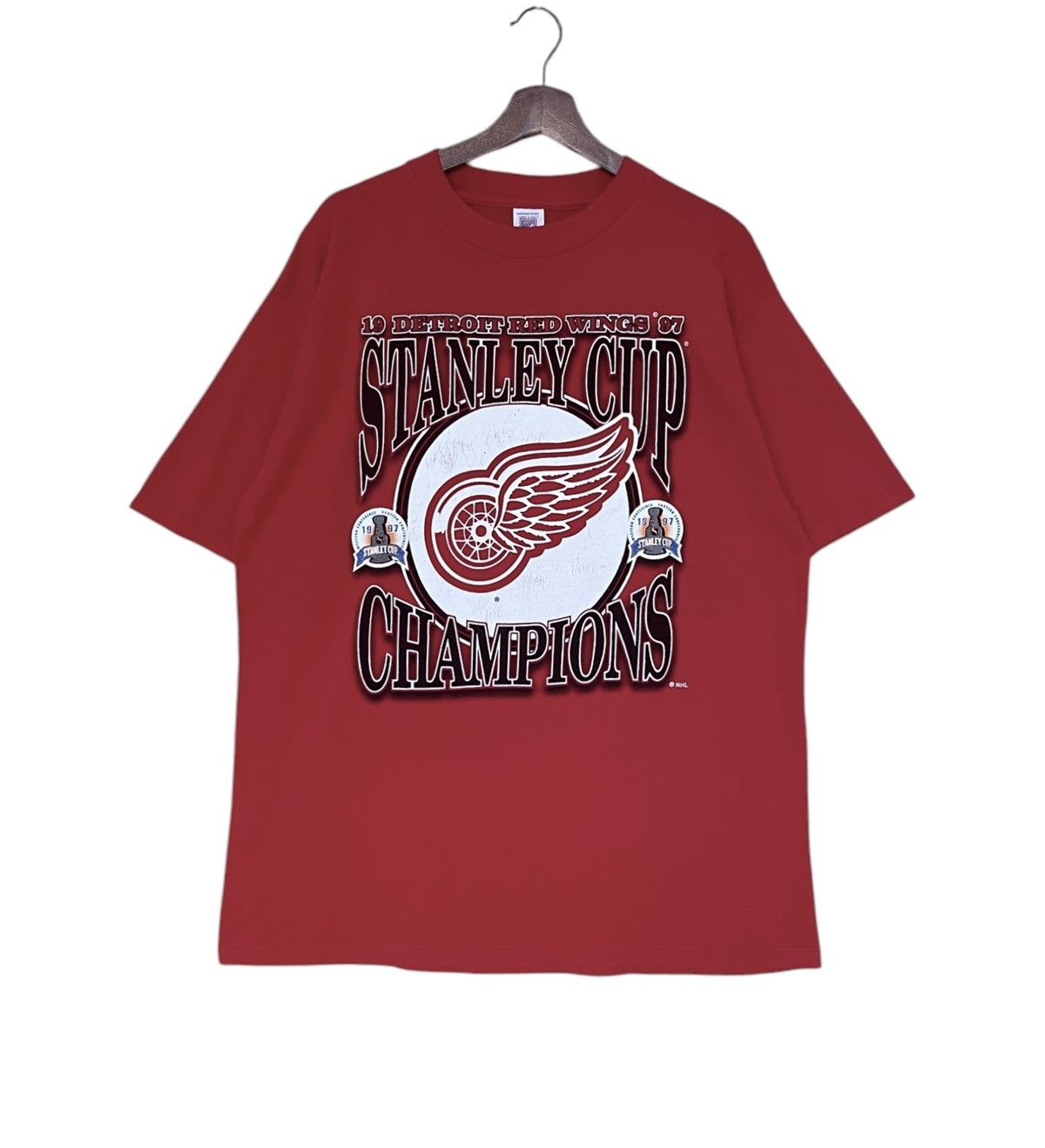 Vintage Vintage Team Hockey Ice Detroit Red Wings T-shirt 1997s Size US XL / EU 56 / 4 - 1 Thumbnail