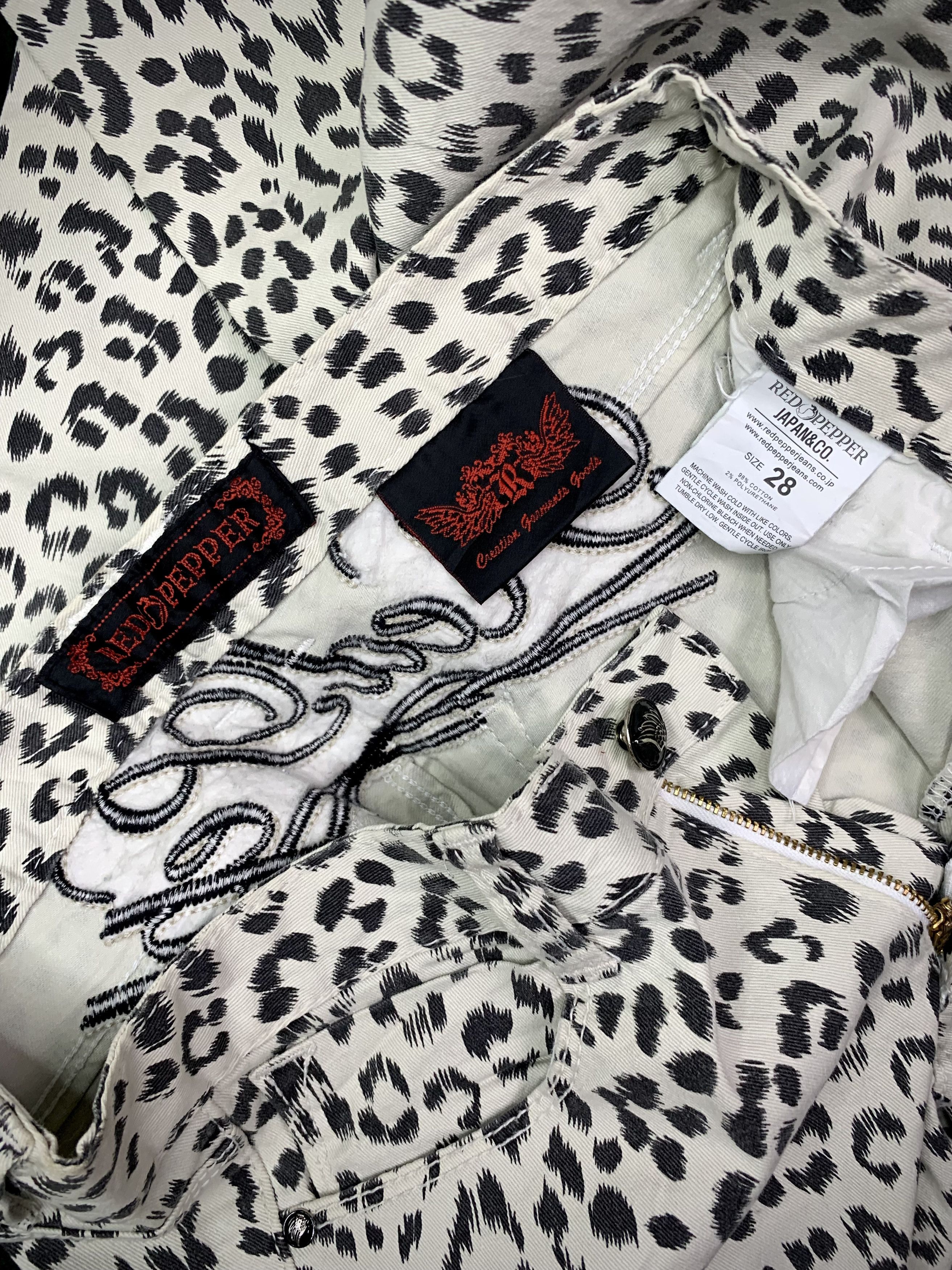 Japanese Brand Red Pepper Leopard Print Punk Grunge Pants Size US 28 / EU 44 - 8 Thumbnail