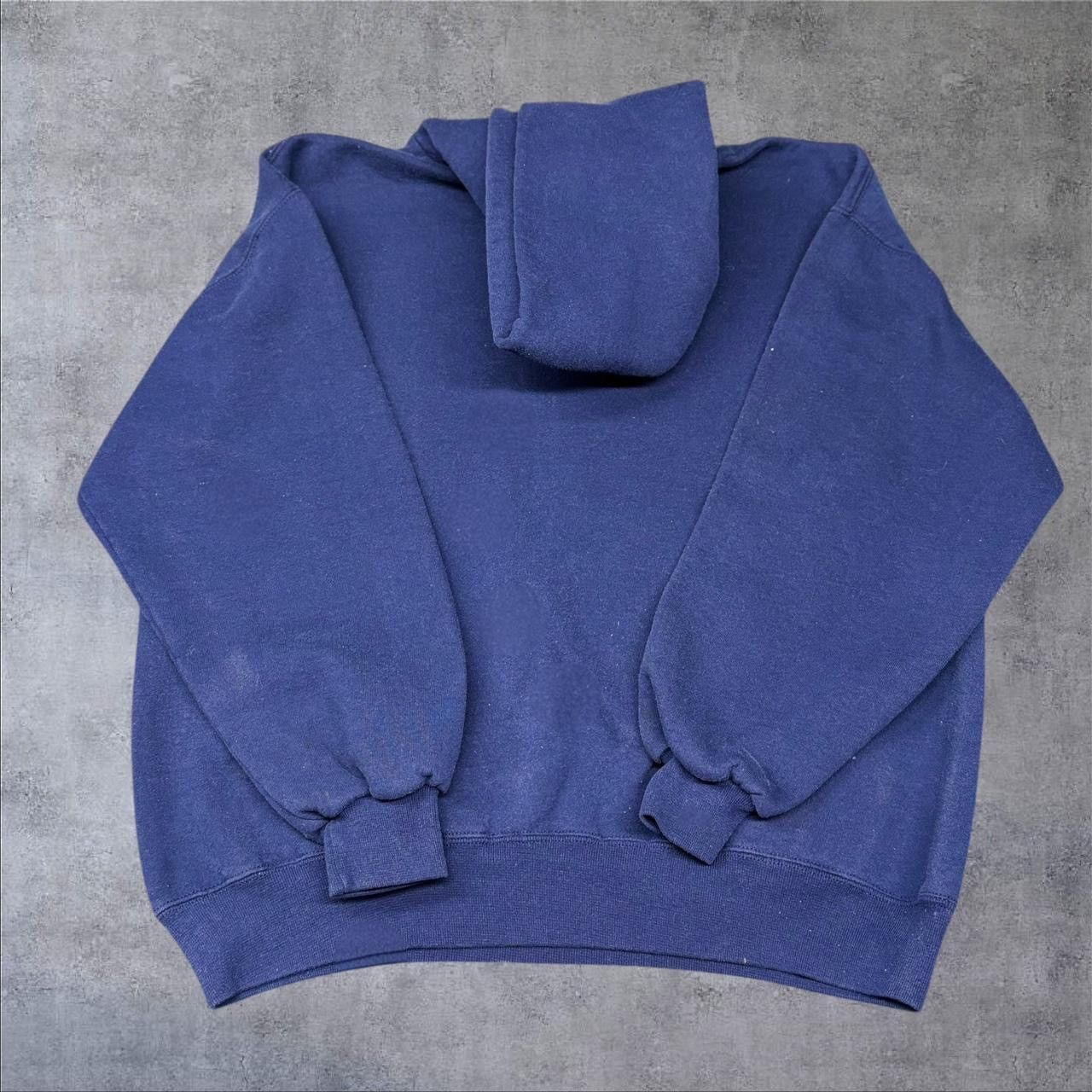 Russell Athletic × Vintage Vintage Navy Blue Russell Athletic Hoodie Size US XL / EU 56 / 4 - 2 Thumbnail