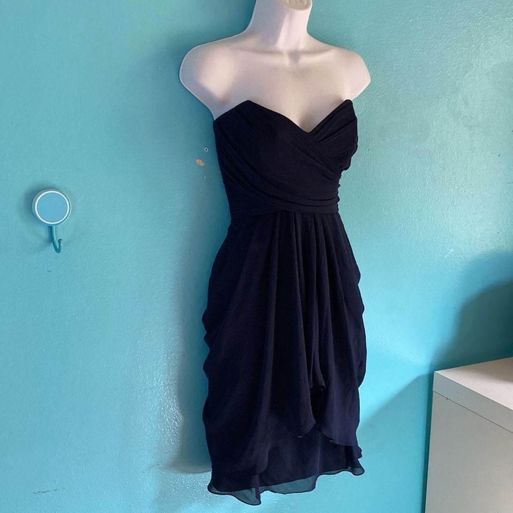 The Masters Watters and Watters Navy Blue Formal Strapless Dress Size 6 Rear Zipper Size M / US 6-8 / IT 42-44 - 14 Thumbnail