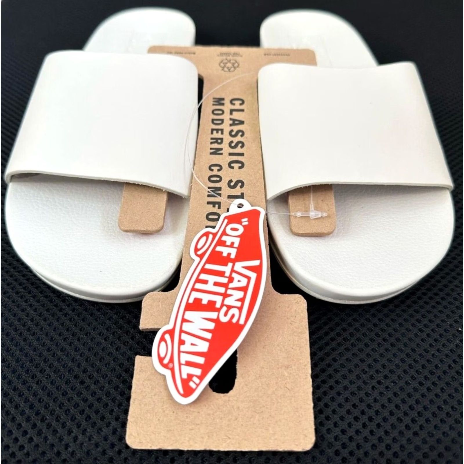Vans VANS Decon Leather Slide Sandal Marshmallow White Womens US 11 New Size US 11 / IT 41 - 2 Thumbnail