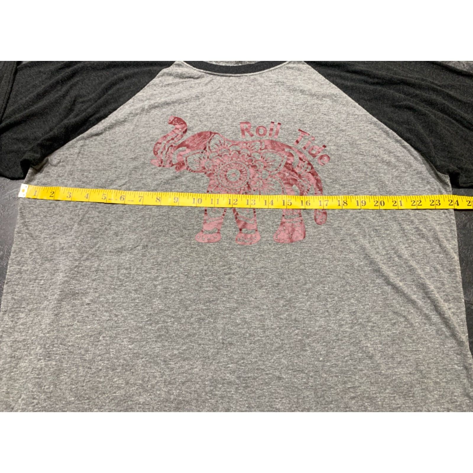 American Apparel University of Alabama Ladies XL Roll Tide T-Shirt 3/4 Sleeve Gray Black Sports Summer Fall Spring Size XL / US 12-14 / IT 48-50 - 5 Thumbnail