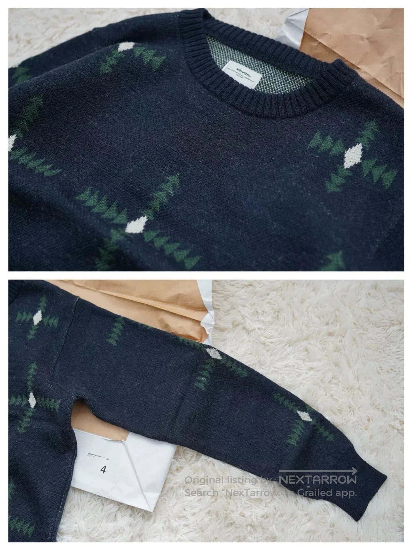 Visvim VISVIM Vintage Jacquard Knit Sweater. Size US XL / EU 56 / 4 - 5 Thumbnail