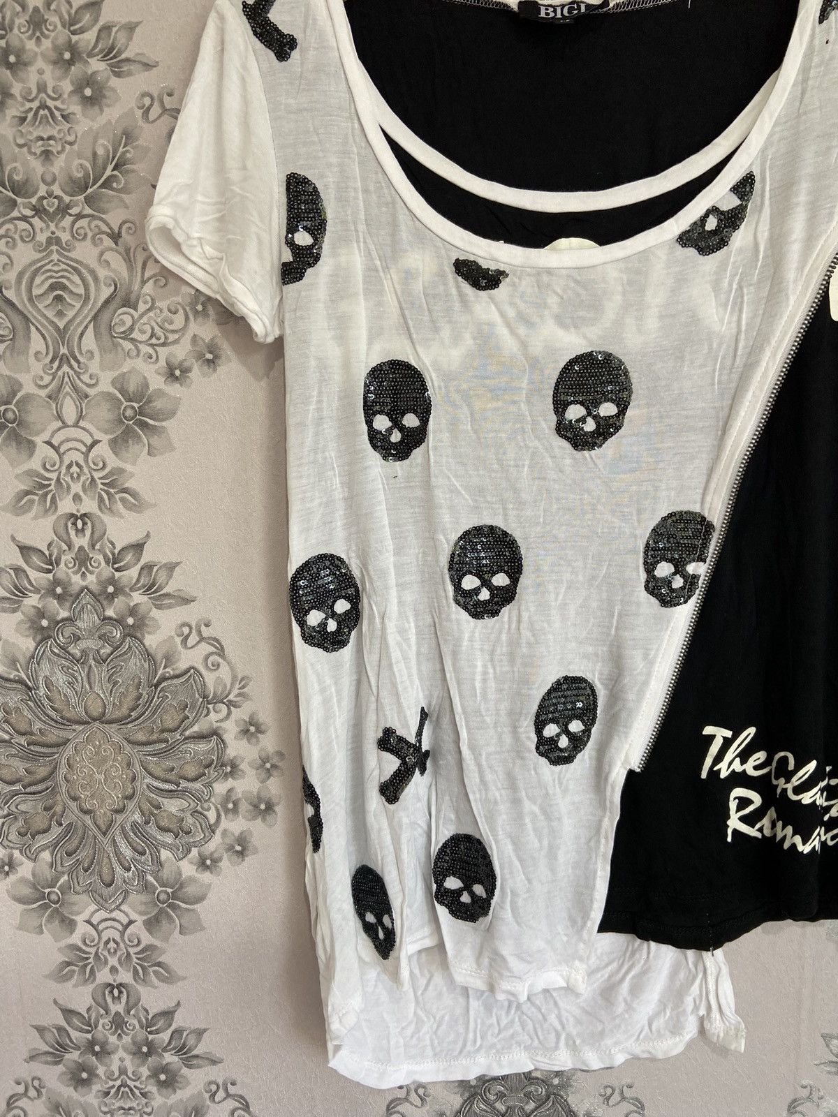 BIGI BIGI Skulls Double Layer Tshirt Size M / US 6-8 / IT 42-44 - 4 Thumbnail