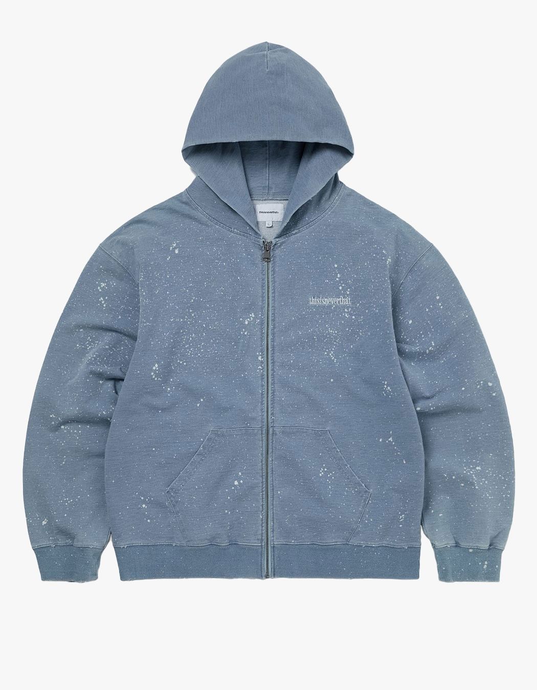 thisisneverthat THISISNEVERTHAT Indigo Dyed Zip Up Hoodie - Washed Blue Size US M / EU 48-50 / 2 - 6 Thumbnail