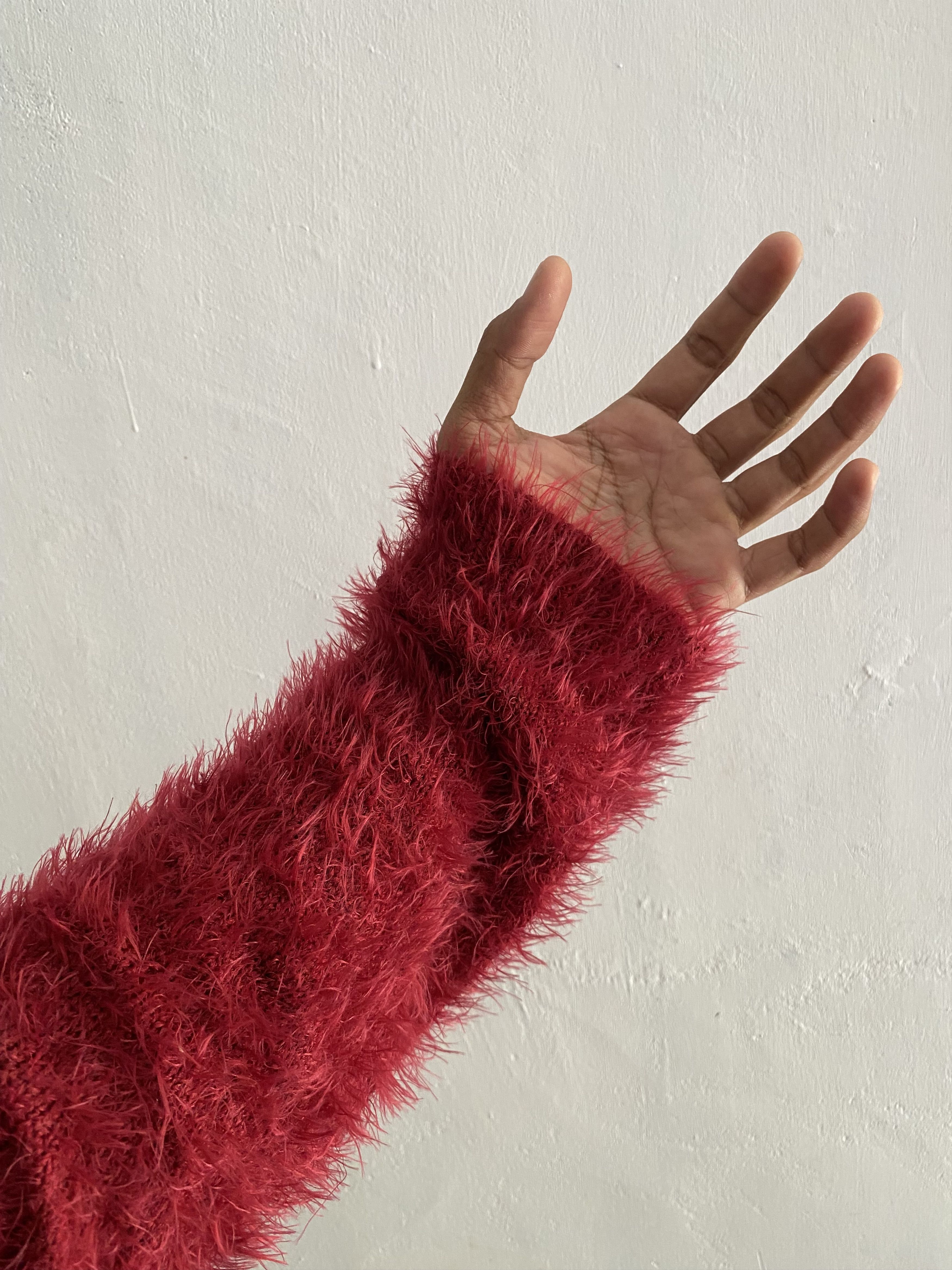 Hysteric Glamour × Japanese Brand Rafraf raf simons style destroyed fuzzy knit sweatshirts Size US L / EU 52-54 / 3 - 6 Thumbnail