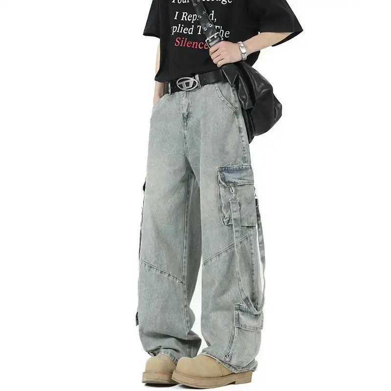 Japanese Brand Retro loose wide leg pocket jeans Size US 32 / EU 48 - 6 Thumbnail