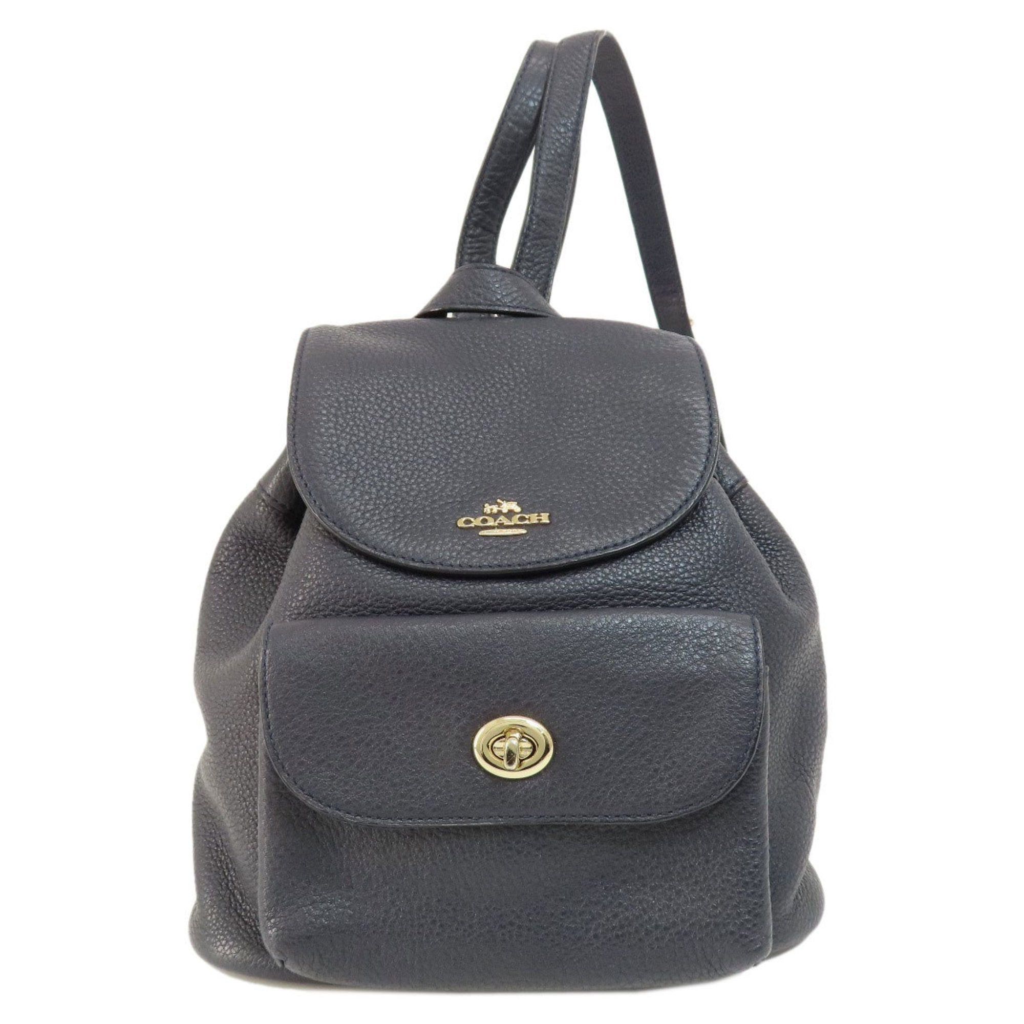 image of Coach F37621 Metalwork Backpack/daypack Leather Women's in Blue