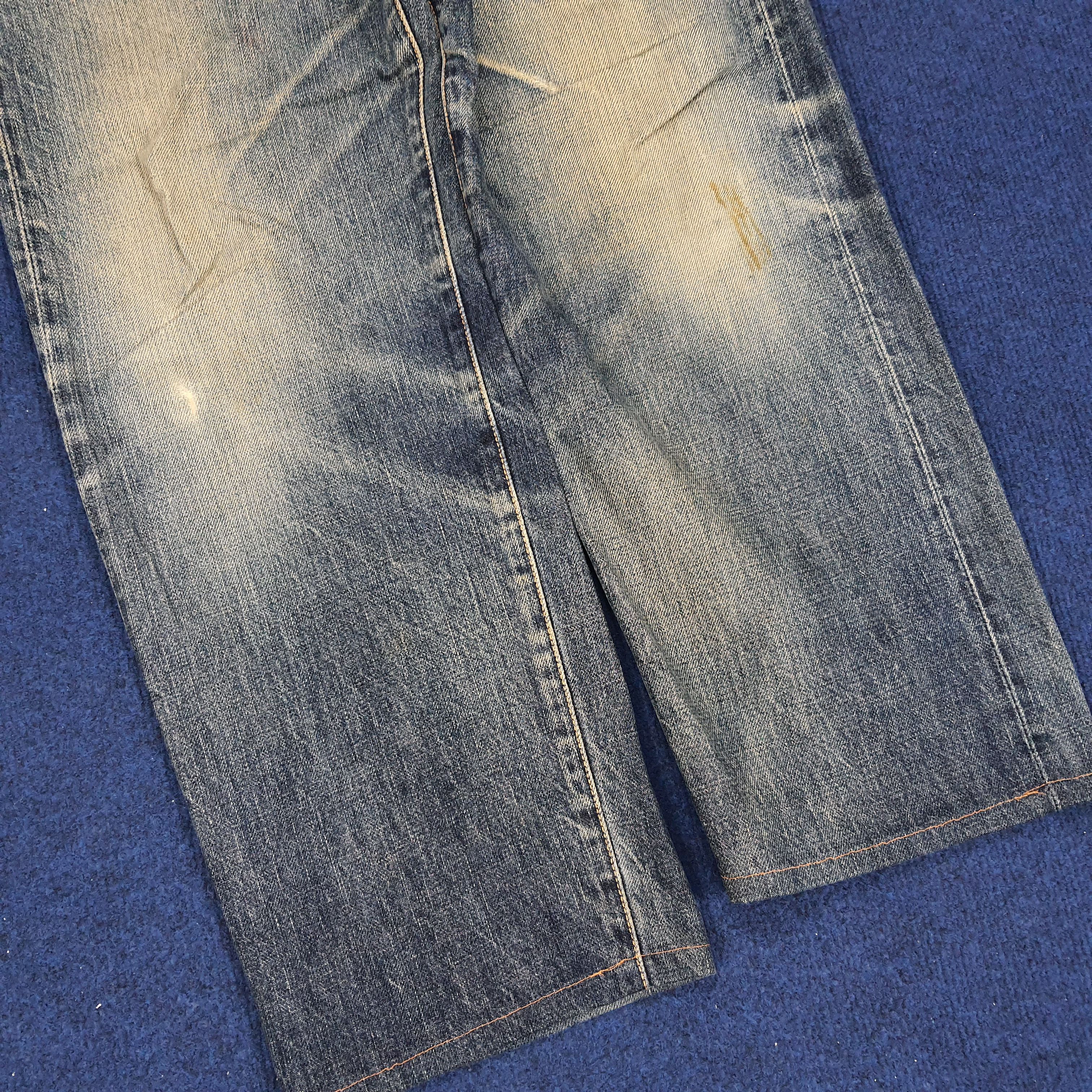 Japanese Brand × Vintage Vintage Evisu Selvedge Custom Red Daicock Jeans Size US 28 / EU 44 - 7 Thumbnail