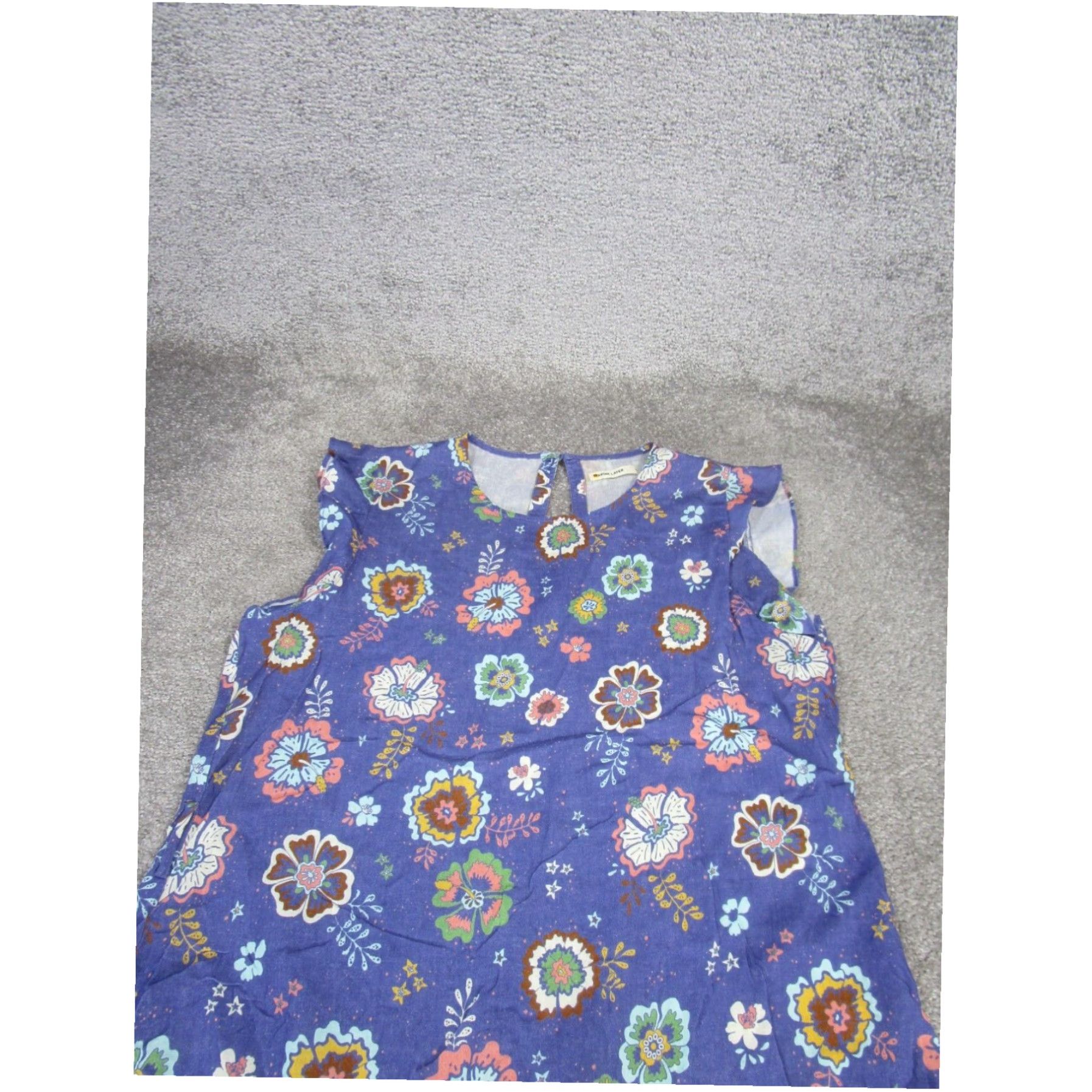 Marine Layer Womens Mini Dress Large Blue Floral Size L / US 10 / IT 46 - 2 Thumbnail