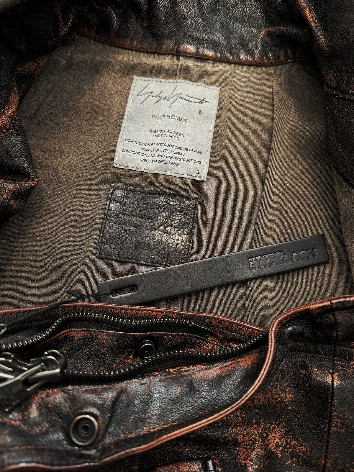 Isamu Katayama Backlash GRAIL x Backlash 1/1 “Rust” Speckled Leather Jacket Size US L / EU 52-54 / 3 - 3 Thumbnail