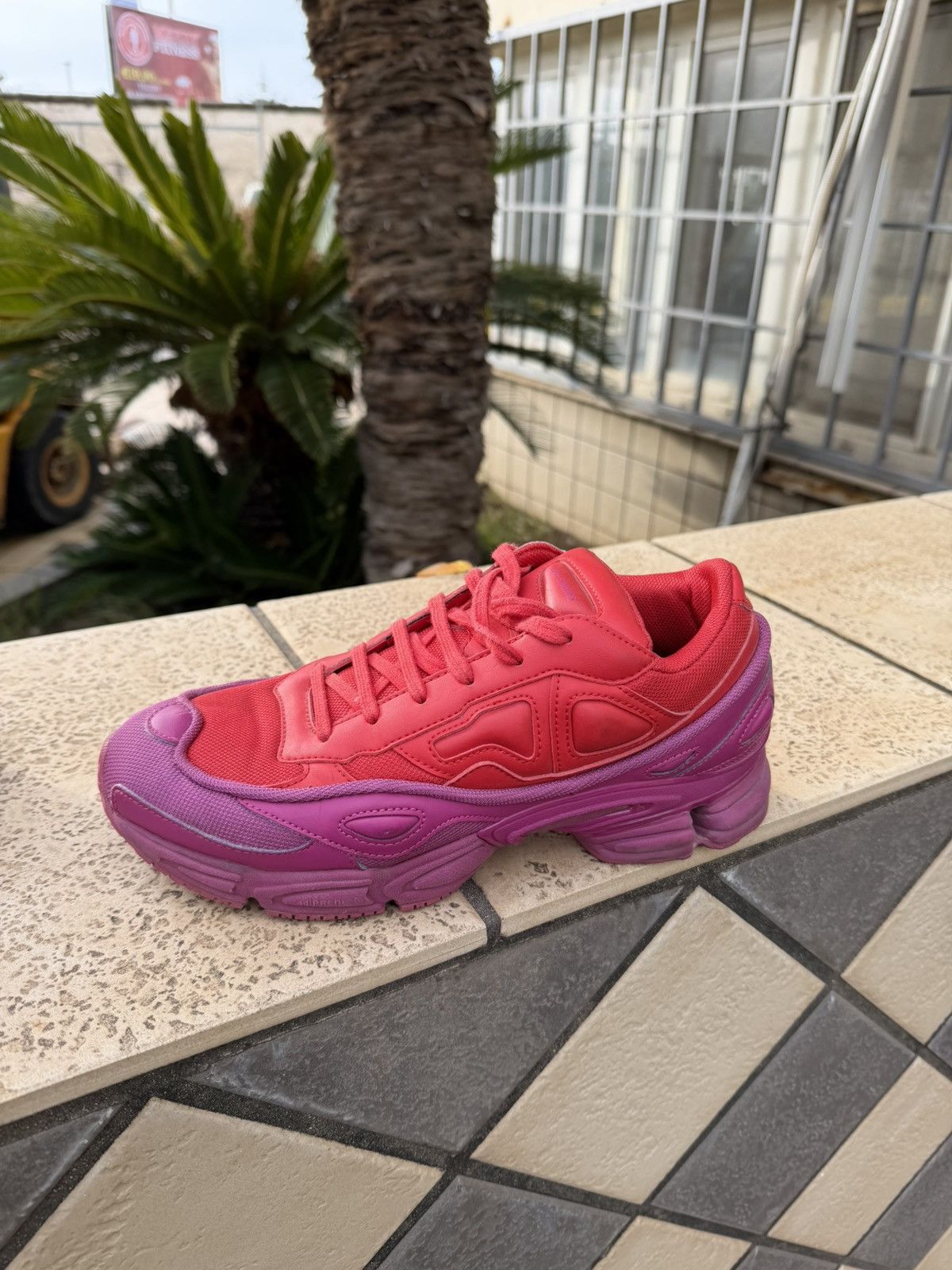 Adidas × Raf Simons Raf Simons x Adidas Ozweego Glory Collegiate Red Shoes Size US 8.5 / EU 41-42 - 2 Thumbnail