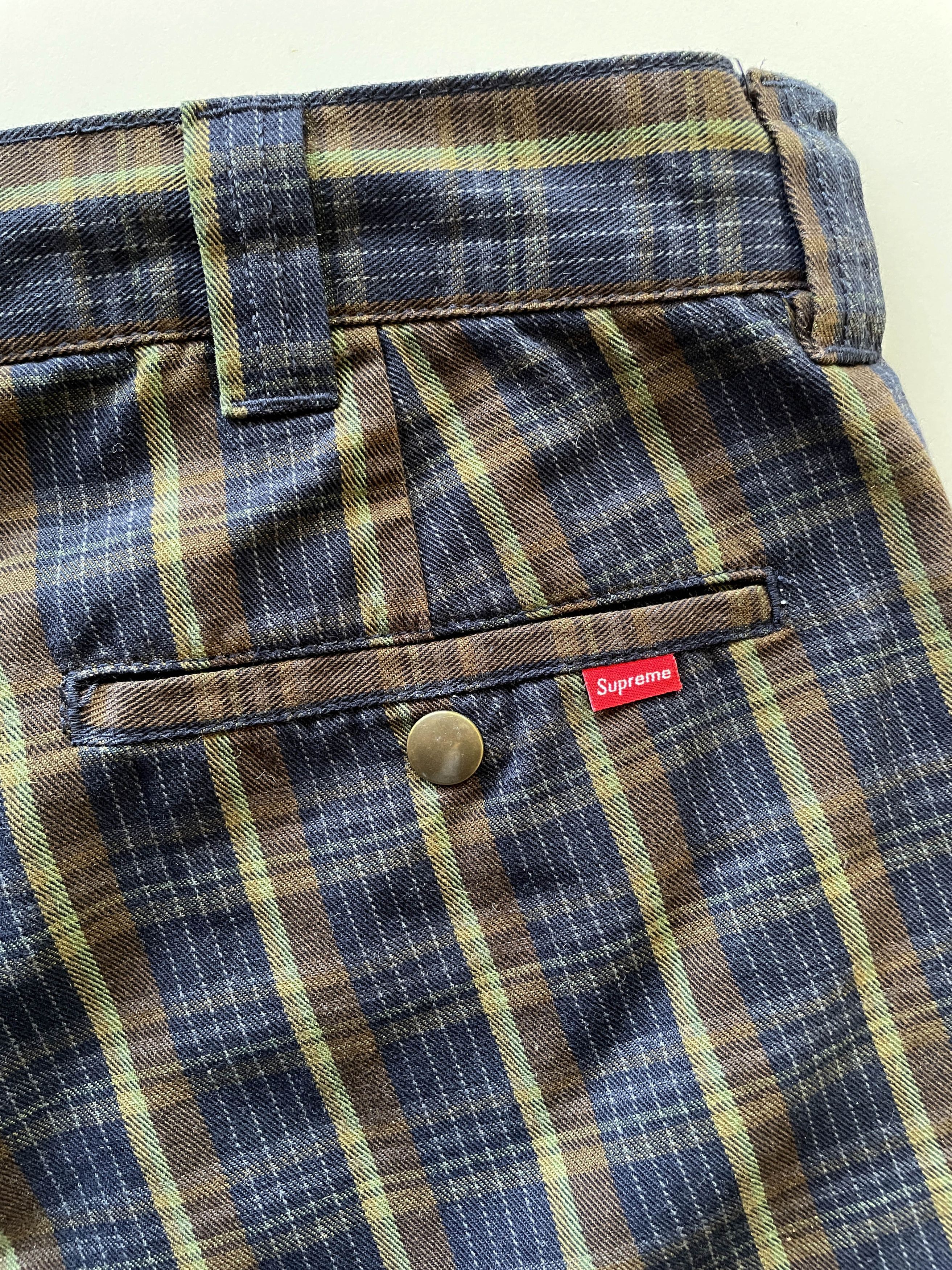 Supreme Work Pant Black Plaid 34