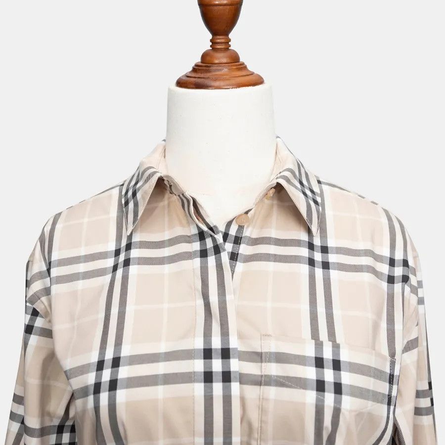 Burberry o1w1db10326 Check Belted Dress in Multicolor Size XL / US 12-14 / IT 48-50 - 2 Thumbnail